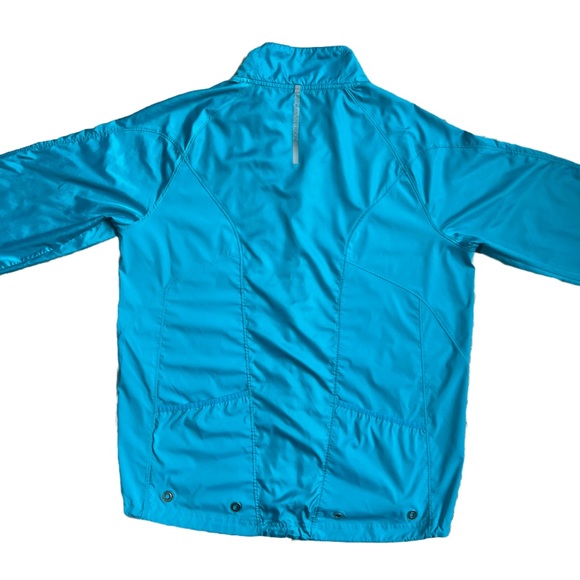UNDER ARMOUR BRIGHT BLUE WINDBREAKER FULL ZIP JACKET SIZE MEDIUM - Picture 4 of 6